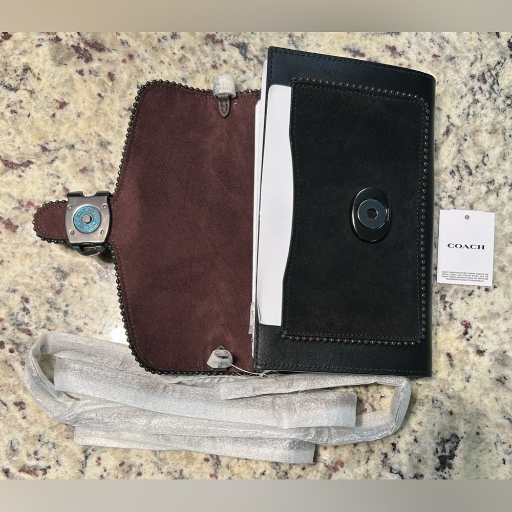 Coach Black Leather Crossbody Bag - Picture 7 of 12